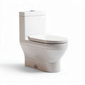 One-piece toilet with elongated bowl 70 x 36 x 80cm in white ceramic