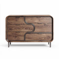 Wooden dresser with curved design and six storage drawers 90 x 45 x 80cm