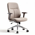 Mesh office chair with adjustable height and armrests light gray 60 x 60 x 100cm